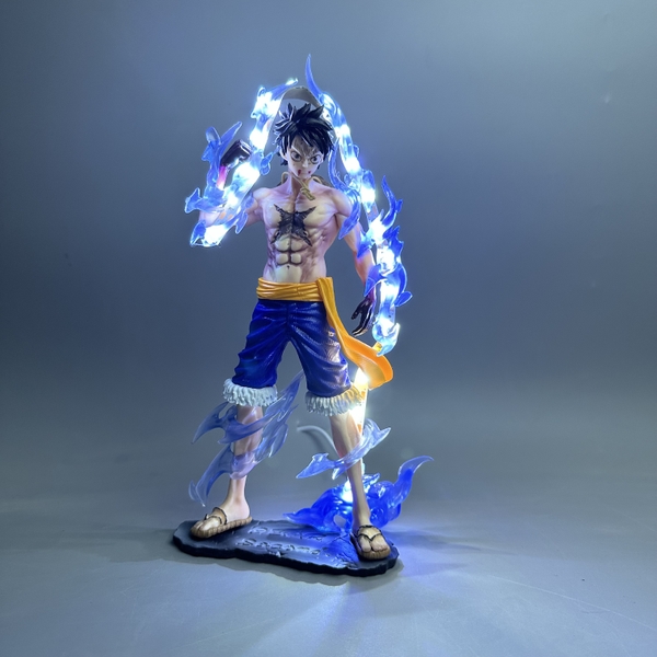 Mô Hình OnePiece Luffy Haki LED Hiệu Ứng Xanh – Cao 24cm