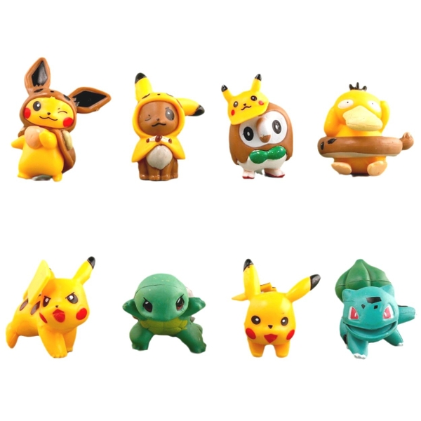 Mô Hình Pokemon 8 Nhân Vật Siêu Dễ Thương - Cao 4cm