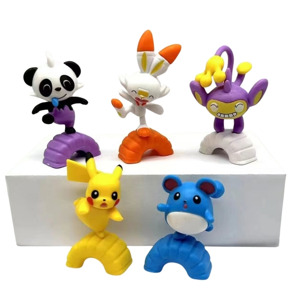 Mô Hình Bộ 5 Pokemon Có Đế 7-8cm