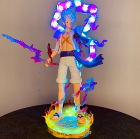 Mô hình Luffy Gear 5 Nika trắng LED 20cm có vũ khí