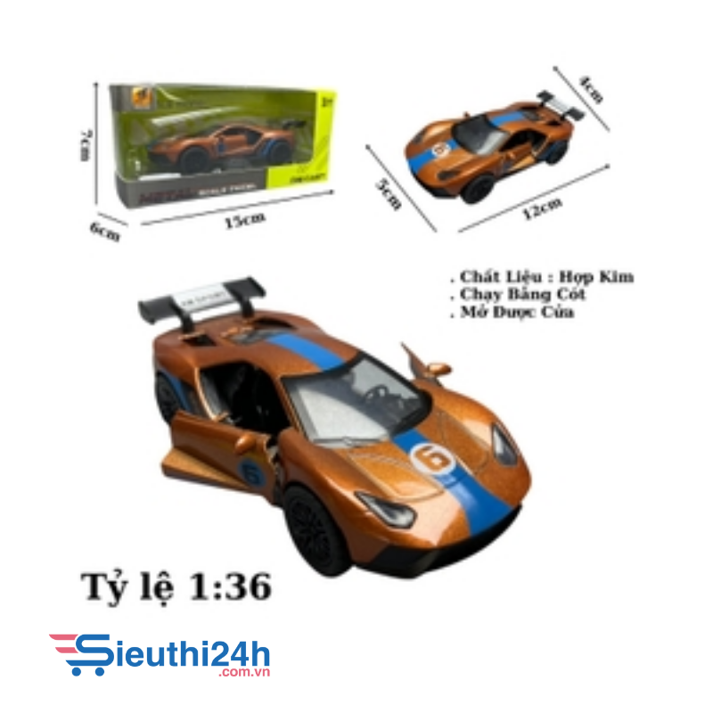 Mô Hình xe Ferrari màu Nâu - tỉ lệ 1:36