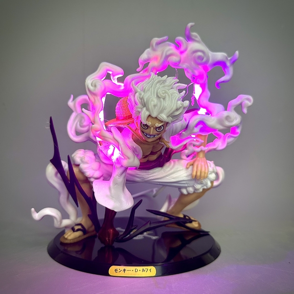 Mô Hình Luffy Nika Gear 5 LED Siêu Ngầu – Cao 20cm