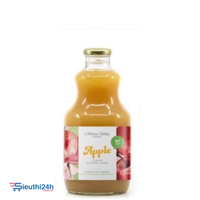 Nước táo tươi ép đục nguyên chất không thêm đường 1l (Cloudy apple)