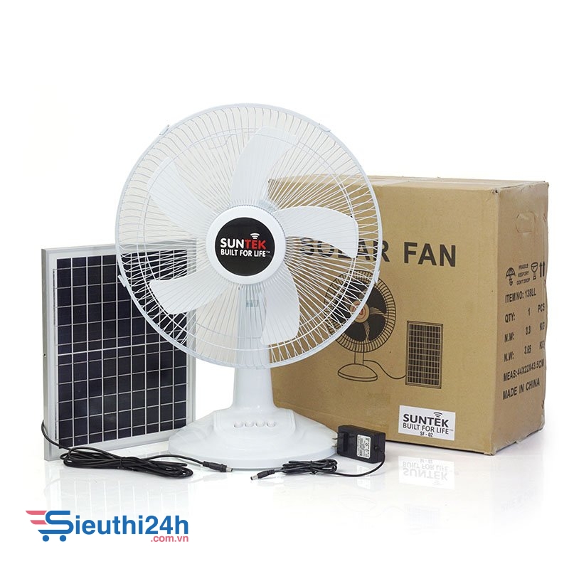 Quạt tích điện SUNTEK SF-02 sạc bằng năng lượng mặt trời