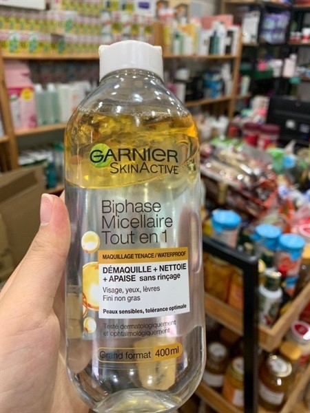 Tẩy trang garnier vàng cho mọi loại da 400ml