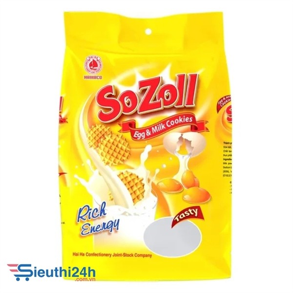 Bánh Trứng Sữa Sozoll Hải Hà Túi 256g