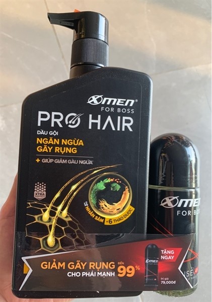 Dầu gội Xmen pro hair AD350G free ro INT50X16