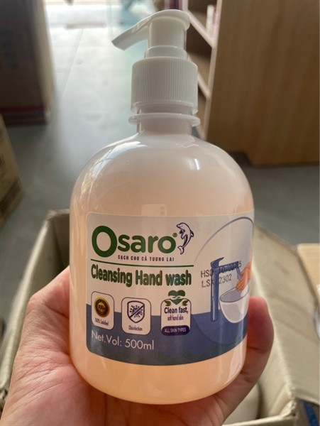 Nước rửa tay hữu cơ Osaro 500ml