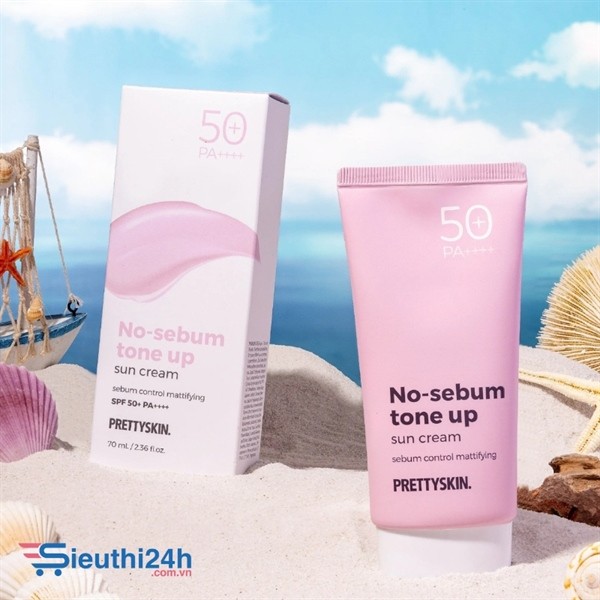 Kem chống nắng nâng tông kiềm dầu Pretty Skin No-sebum Tone Up Sun Cream SPF50+ PA++++