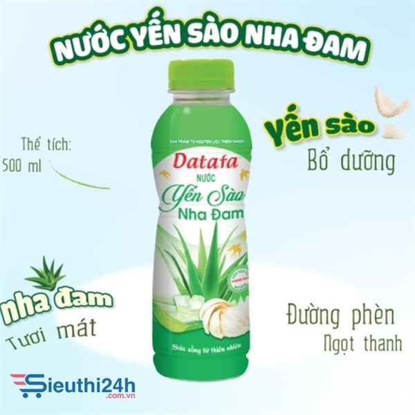 Nước yến sào nha đam DATAFA 24 1 thùng 24 chai