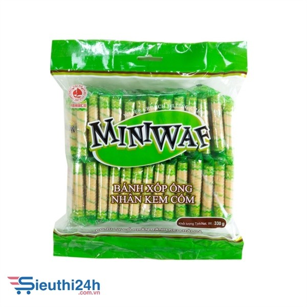 Bánh Miniwaf 330g vị cốm, dâu, khoai môn