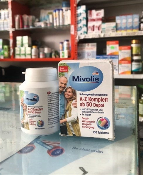 Viên uống bổ sung Vitamin tổng hợp A-Z Mivolis Komplett Depot Đức 100v