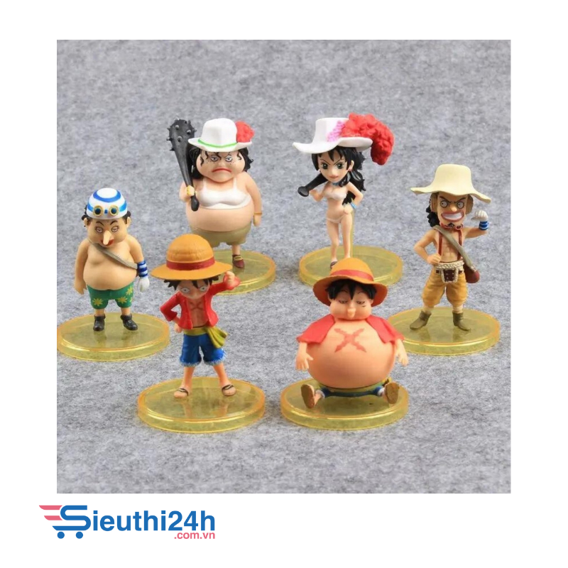 Mô Hình One Piece Chibi Bộ 6 Nhân Vật – Cao 6-8cm