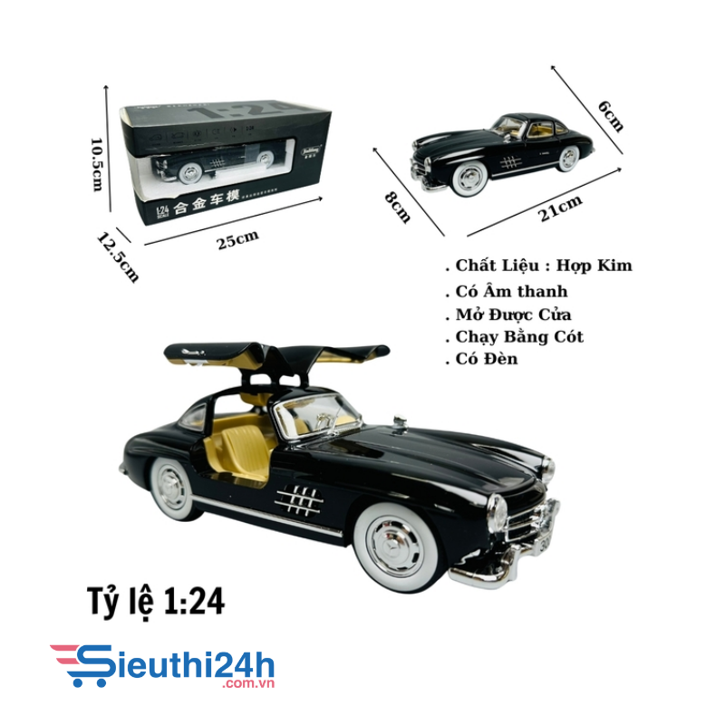 Mô Hình Xe cổ đen 1:24
